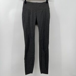 PrAna Women S Charcoal Gray Compression‎ Moto Full Length 28" Leggings Yoga Gym